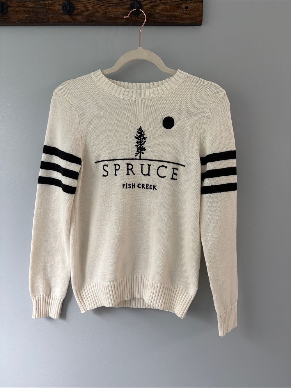 Fish Creek Cream Knit Sweater - Women’s